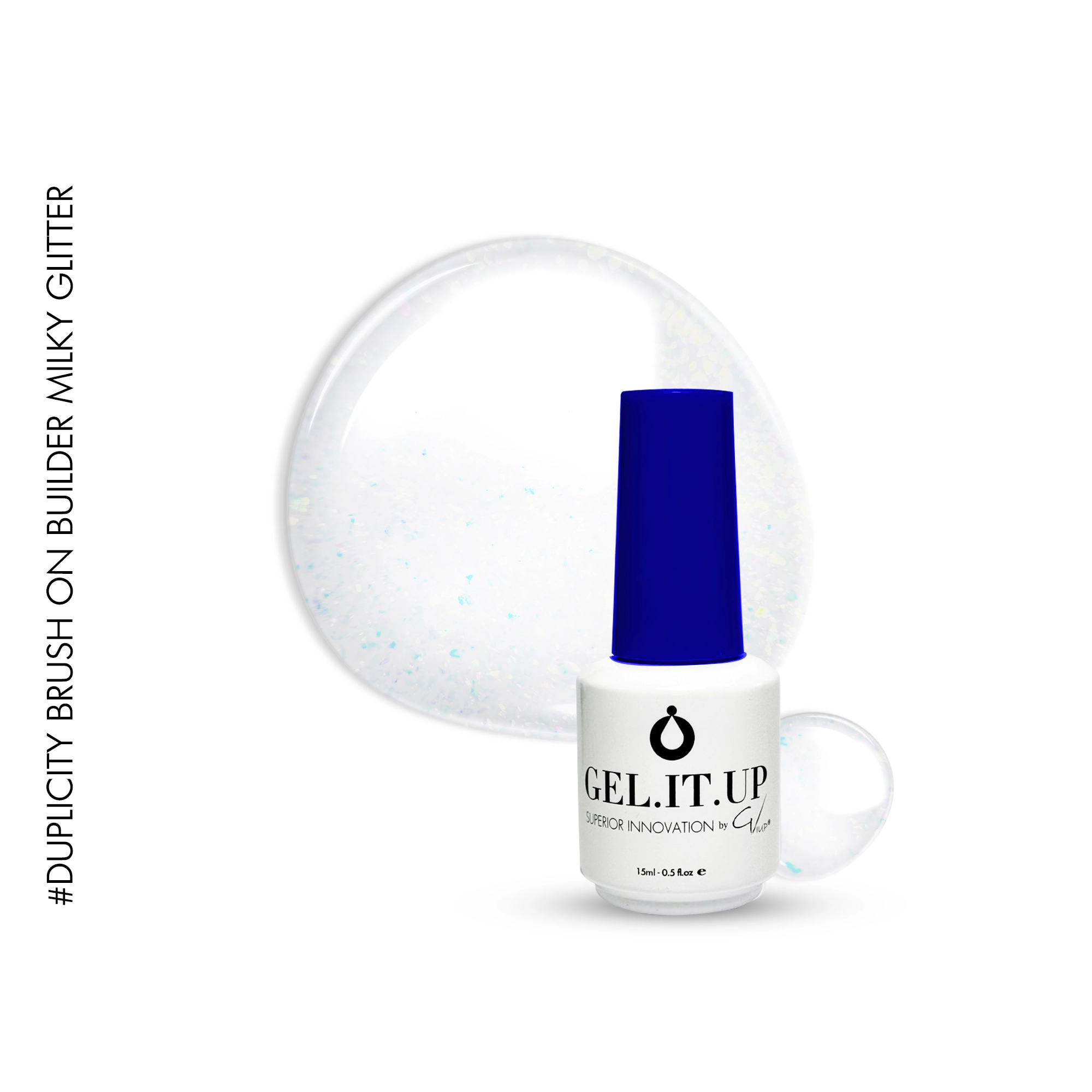 Gel It Up Duplicity Brush on Builder Milky Glitter