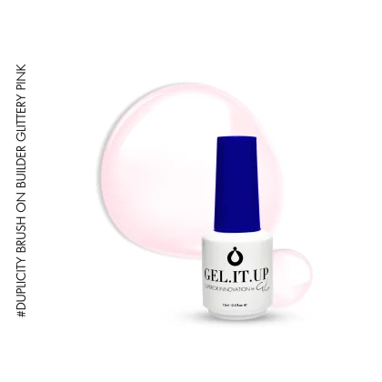 Gel It Up Duplicity Brush on Builder Glittery Pink