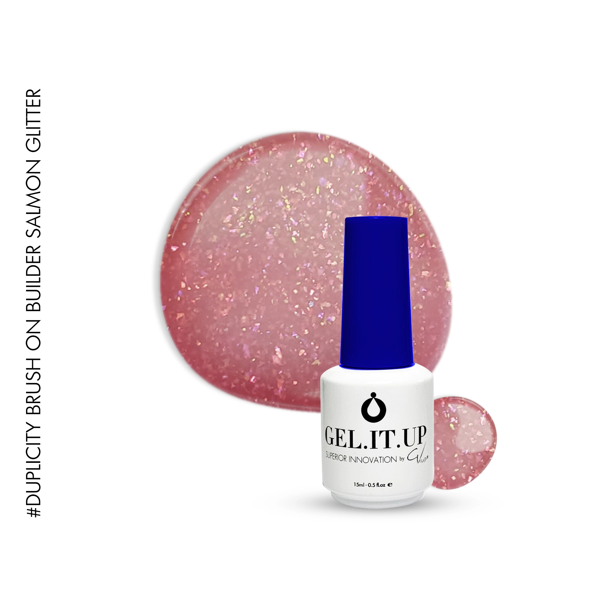 Gel It Up Duplicity Brush on Builder Salmon Glitter