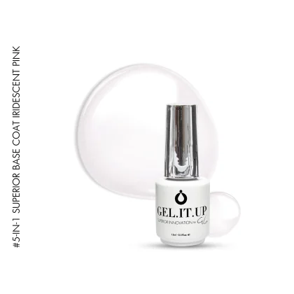 Gel It Up 5-in-1 Superior Base Coat Iridescent Pink