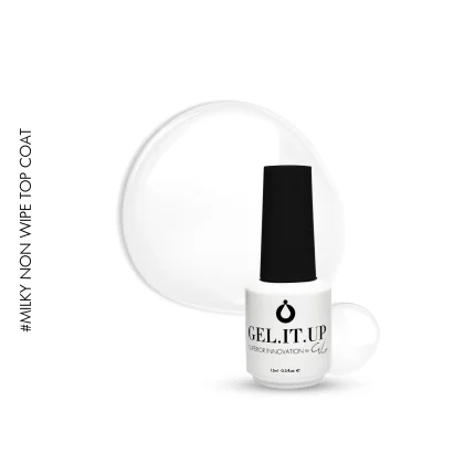 Gel It Up Milky Non Wipe Top Coat