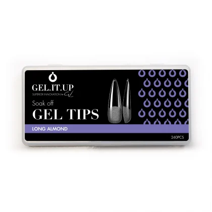 Gel Tips Soak off-Long Almond
