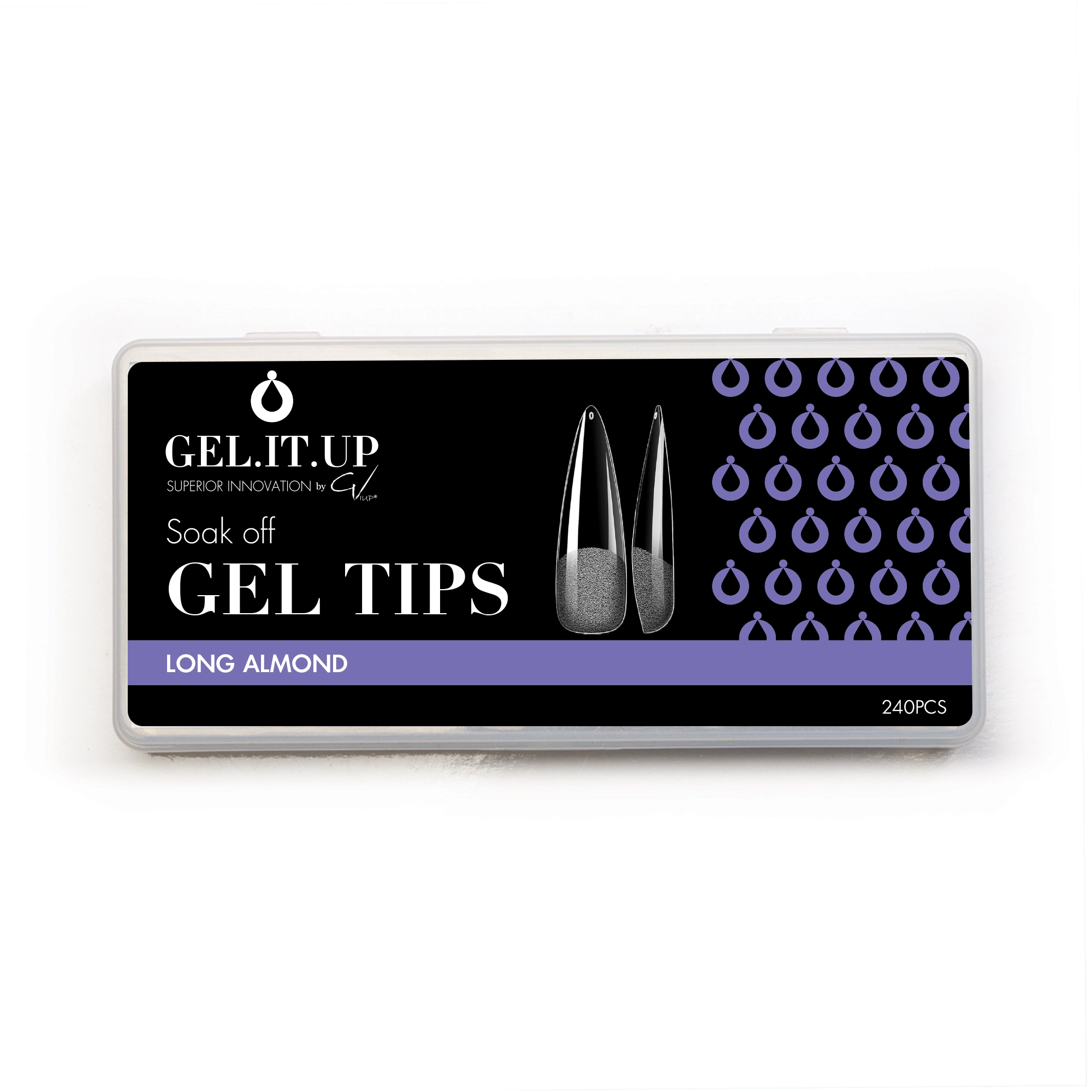 Gel Tips Soak off-Long Almond