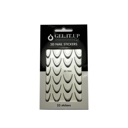 Gel It Up 5D Nail Stickers Μαύρο