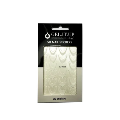 Gel It Up 5D  Nail Stickers Λευκό