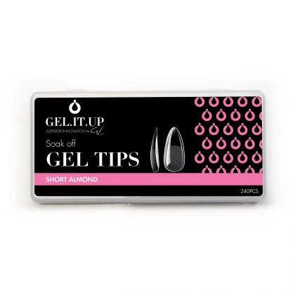 Gel Tips Soak off-Short Almond