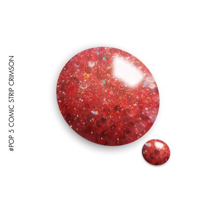 Gel It Up Glitter & Shimmer Gel Polish #5 Comic Strip Crimson