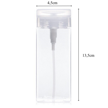 Διάφανο Πλαστικό Μπουκάλι Pump Dispenser 150ml