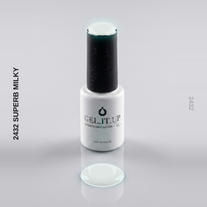 Gel It Up Glitter & Shimmer Gel Polish 2432 Superb Milky