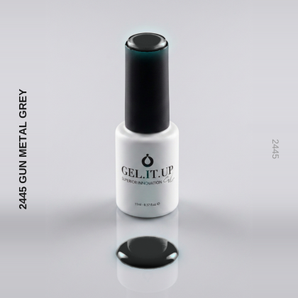 Gel It Up Russian Formula Gel Polish 2445 Gun Metal Grey