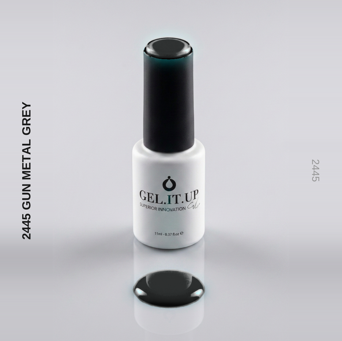 Gel It Up Russian Formula Gel Polish 2445 Gun Metal Grey
