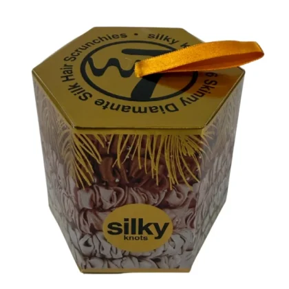 Silky Knots Scrunchies Gold Set