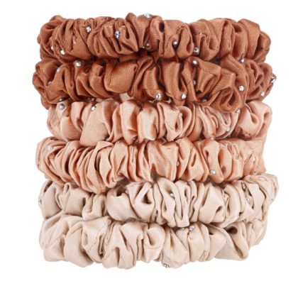 Silky Knots Scrunchies Gold Set1