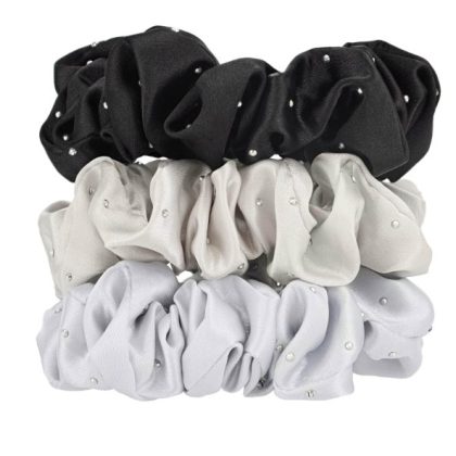 Silky Knots Scrunchies Silver Gift Set1