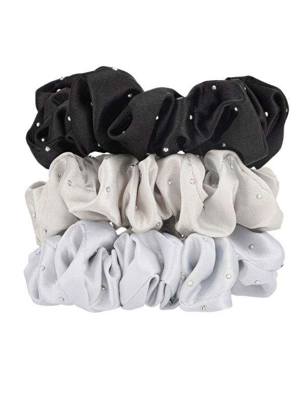 Silky Knots Scrunchies Silver Gift Set1