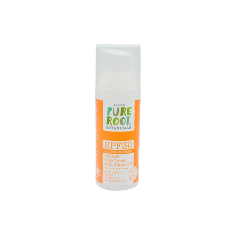 Αντηλιακή Κρέμα Προσώπου Ventus Pure Root SPF 30 50ml