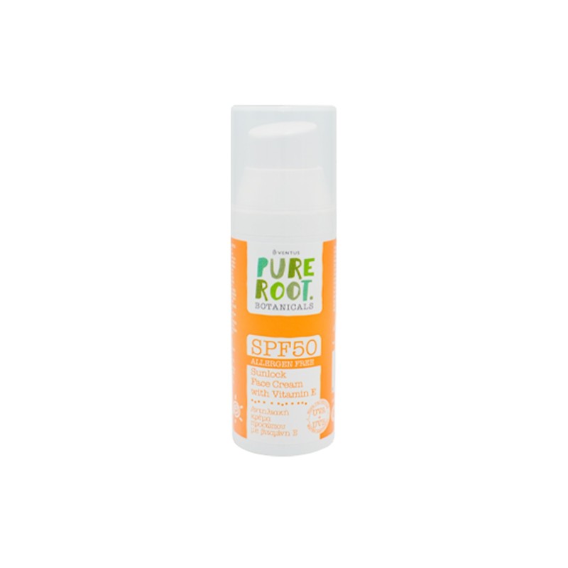 Αντηλιακή Κρέμα Προσώπου Ventus Pure Root SPF 50 50ml