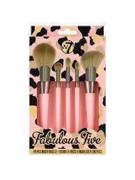 W7 Cosmetics Σετ με Πινέλα Μακιγιάζ από Συνθετική Τρίχα Fabulous Five Makeup 5τμχ