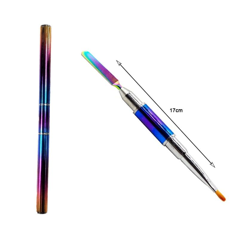 Διπλό Πινέλο Acrylic Gel – Ροζ