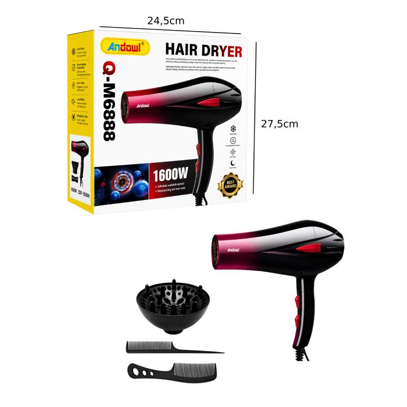 Andowl Πιστολάκι Μαλλιών 1600W Q-M688