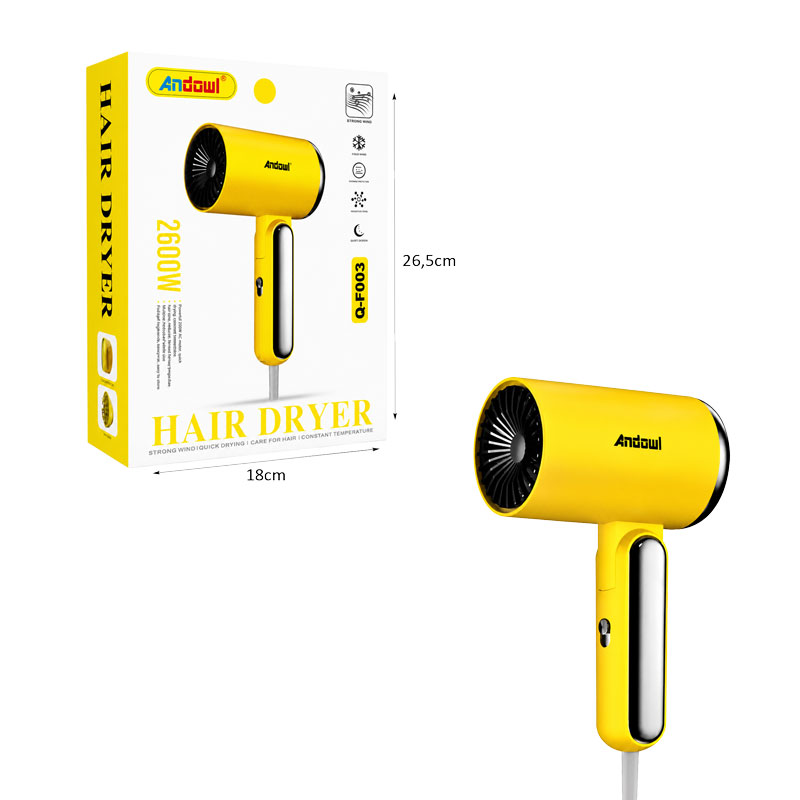 Andowl Πιστολάκι Μαλλιών 2600W Υψηλής Απόδοσης με Ρυθμίσεις Θερμοκρασίας Q-F003