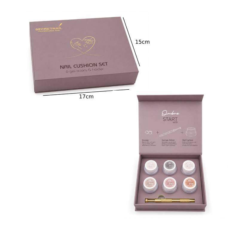 Σετ Gel Νυχιών Ombre με 6 Χρώματα & Εργαλείο Εφαρμογής