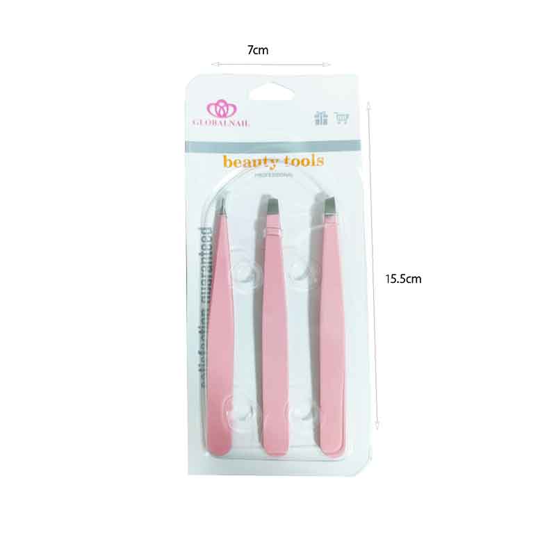 Globalnail Σετ Τσιμπιδάκια Φρυδιών 3 τεμάχια Beauty Tools
