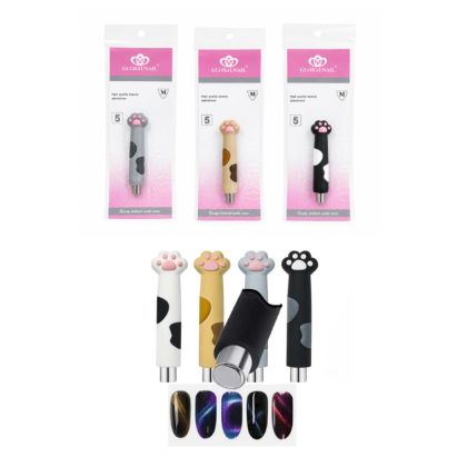 Globalnail Μαγνητικό Στυλό Nail Art Cat Eye με Σχέδιο Πατουσάκι