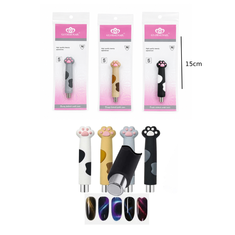 Globalnail Μαγνητικό Στυλό Nail Art Cat Eye με Σχέδιο Πατουσάκι