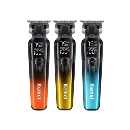 Kemei Κουρευτική Μηχανή Επαναφορτιζόμενη με LED Οθόνη KM-1358