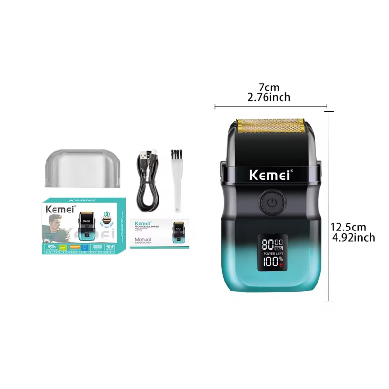 Kemei Ξυριστική Μηχανή Foil Επαναφορτιζόμενη με LED Οθόνη KM-T420