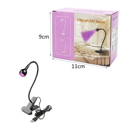 Mini USB Εύκαμπτη Λάμπα UV & LED με Clip Στερέωσης 3W