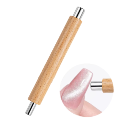 Μαγνητικό Εργαλείο Nail Art Cat Eye με Ξύλινη Λαβή
