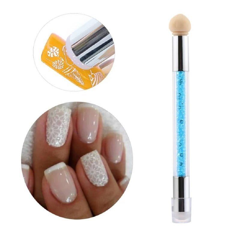 Πινέλο Nail Art για Ombre- Babyboomer σχέδιο στα νύχια με stamper σιλικόνης