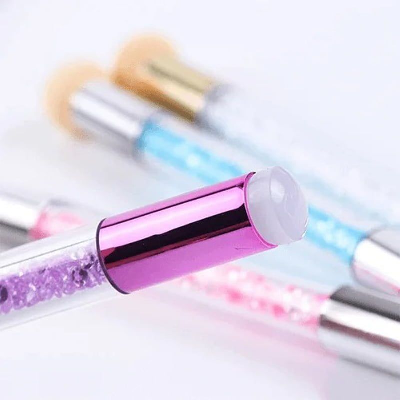 Πινέλο Nail Art για Ombre- Babyboomer σχέδιο στα νύχια με stamper σιλικόνης