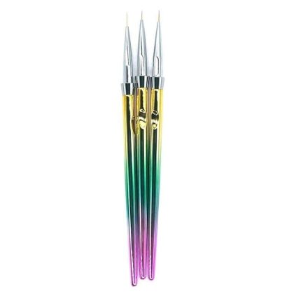 Πινέλα Νυχιών για Nail και Body Art Σετ 3 τεμαχίων