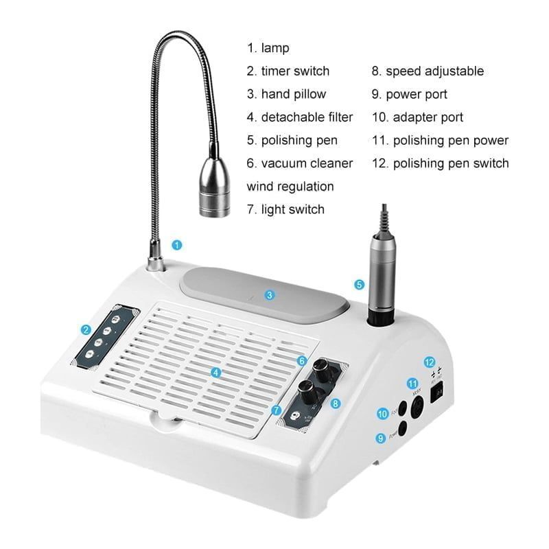 Salon Expert 5 in 1 BQ-777 Τροχός Νυχιών Ρεύματος 30000rpm 80W – Φουρνάκι – Απορροφητήρας