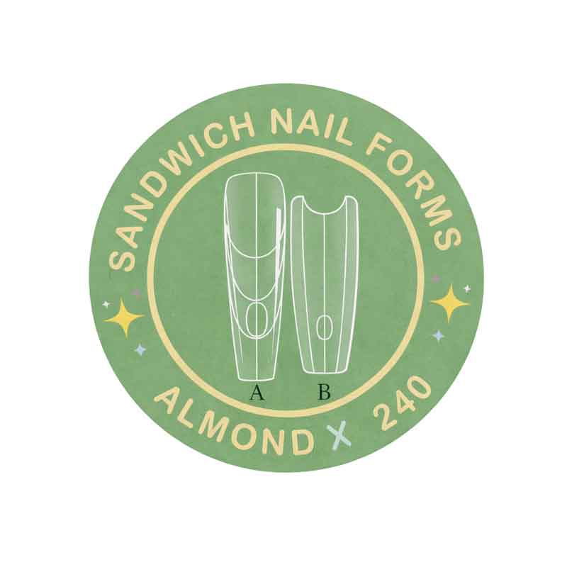 Τεχνητά νύχια – Φόρμες Νυχιών Sandwich Almond 240 Τεμαχίων σε Κουτί
